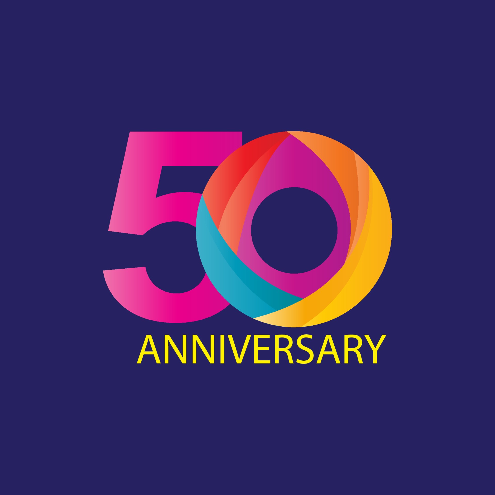 50 years anniversary celebration vector template design illustration ...