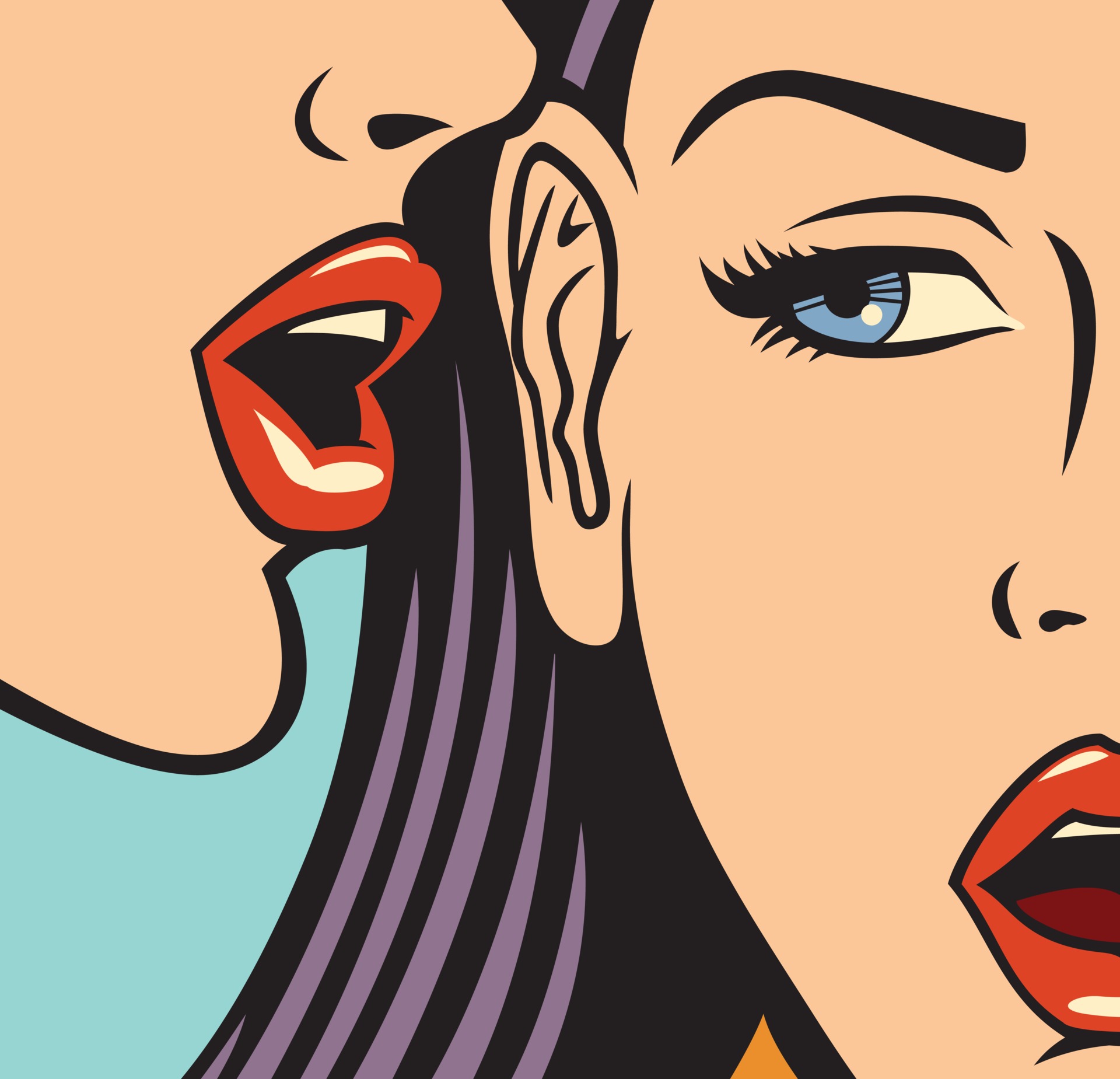Beautiful woman whispering secret to her friend vector illustration 2219484  Vector Art at Vecteezy