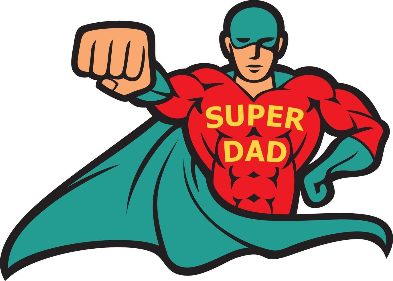 Super Hero Dad vector illustration