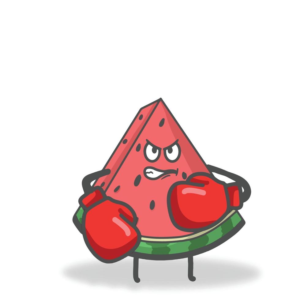 Boxer Watermelon character vector template design illustration 2219527 ...