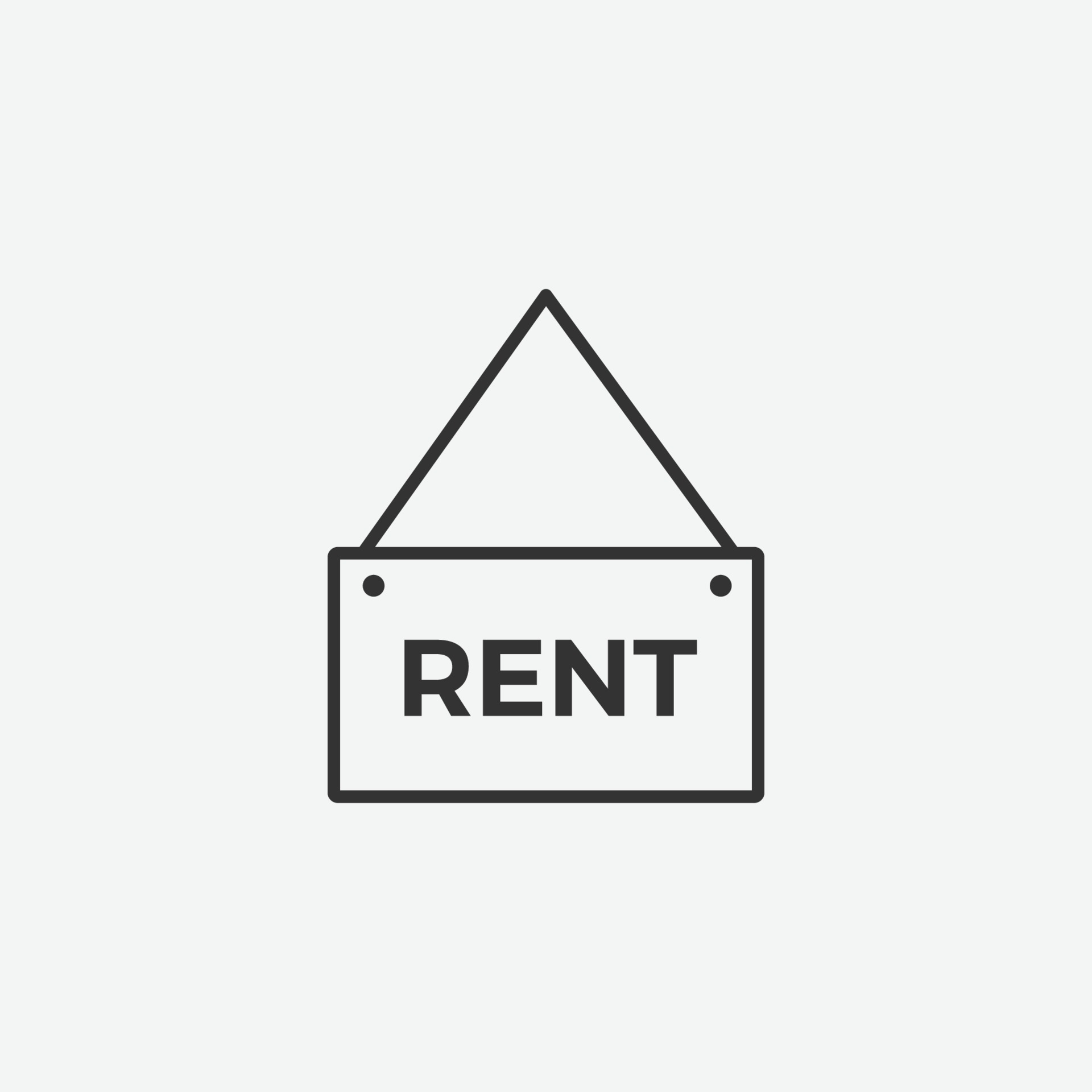 Vector illustration of rent board icon on grey background 2219594