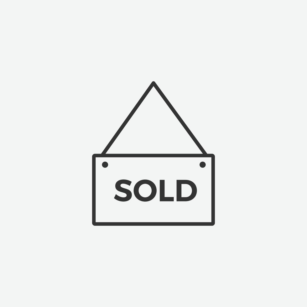 Vector illustration of sold board icon on grey background