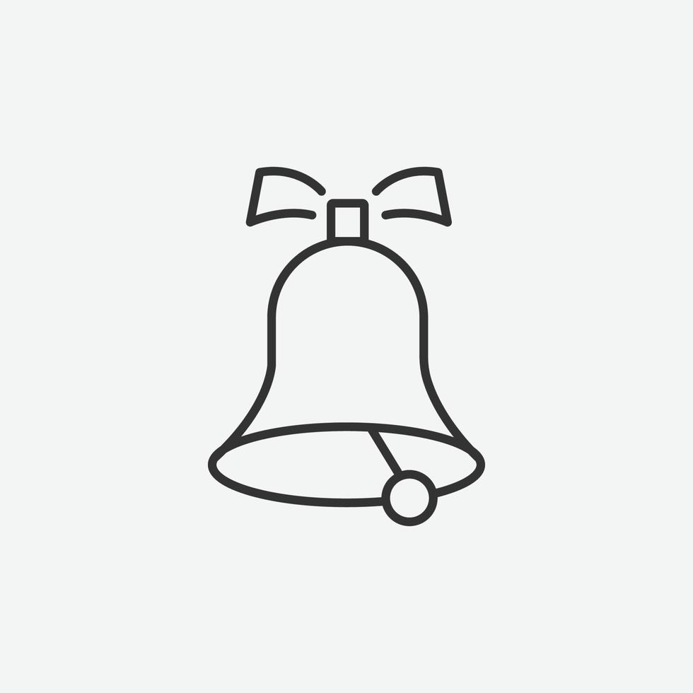 Vector illustration of ring, hand bell icon.