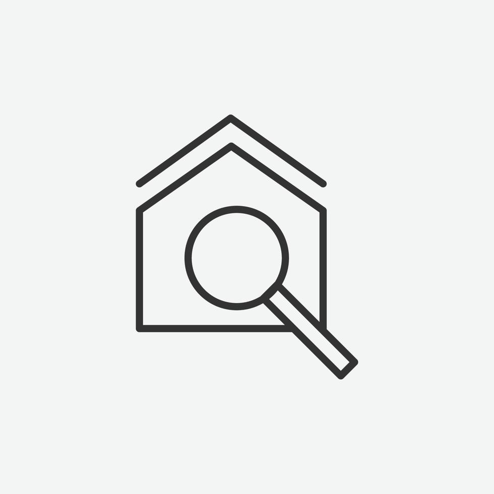 Vector illustration of home icon on grey background