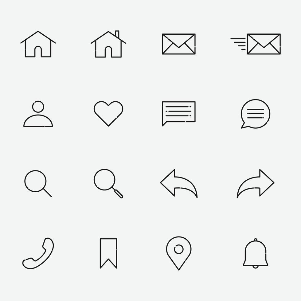Set of user interface vector icon.