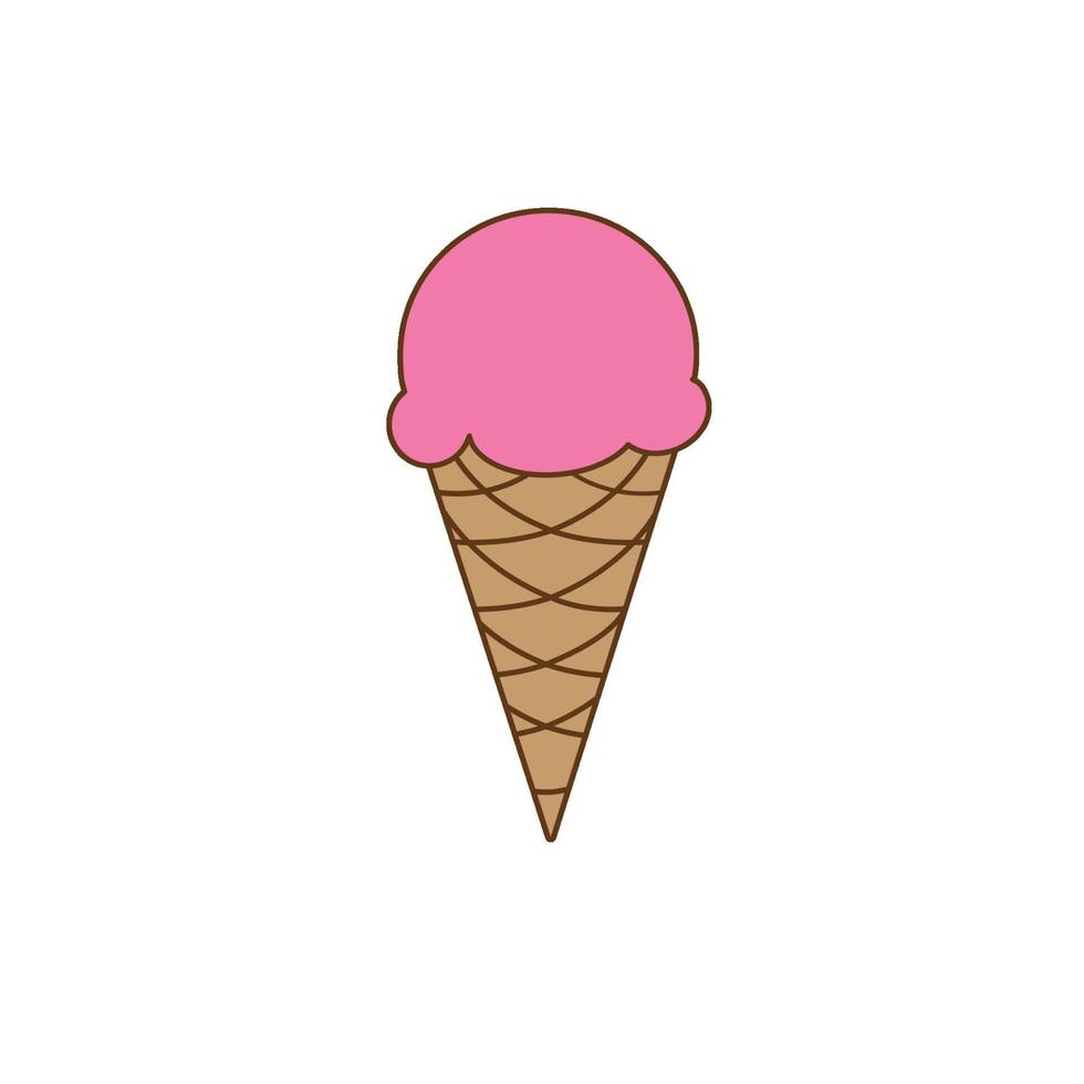 icono de vector de helado. dulce icono de ilustración vectorial. delicioso, postres firman icono.