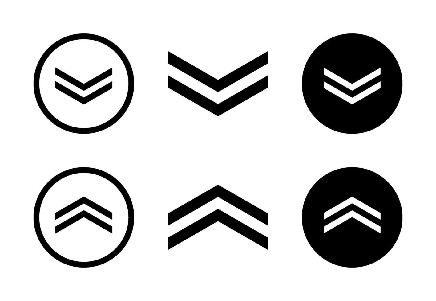 Arrow Up And Down Design Set Free Vector
