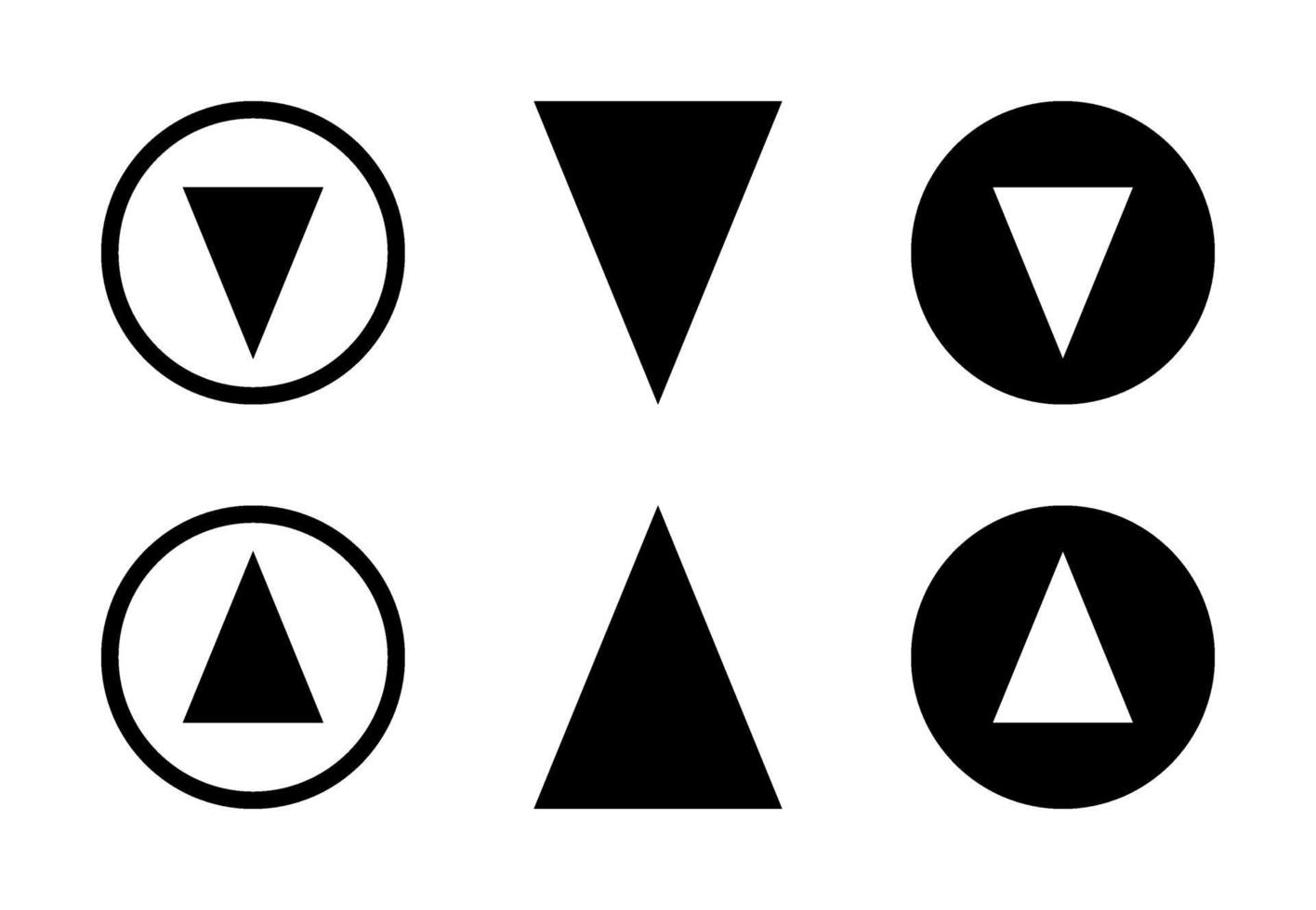 Arrow Up And Down Design Set Free Vector