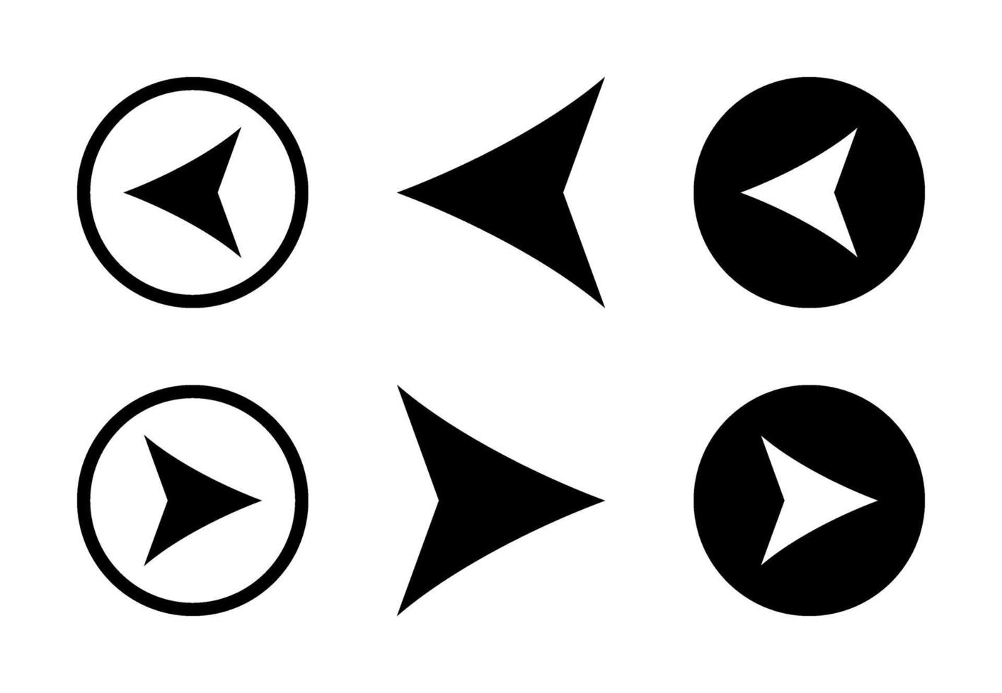 Arrow Right And Left Design Set Free Vector