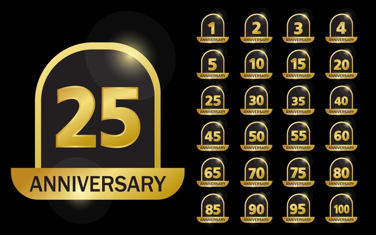 Anniversary celebration logotype set design vector