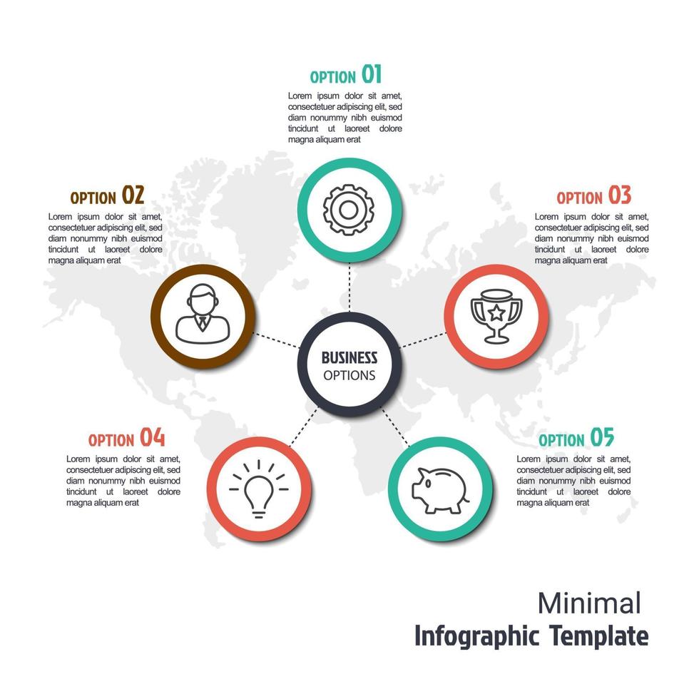 infografía mínima de negocios vector