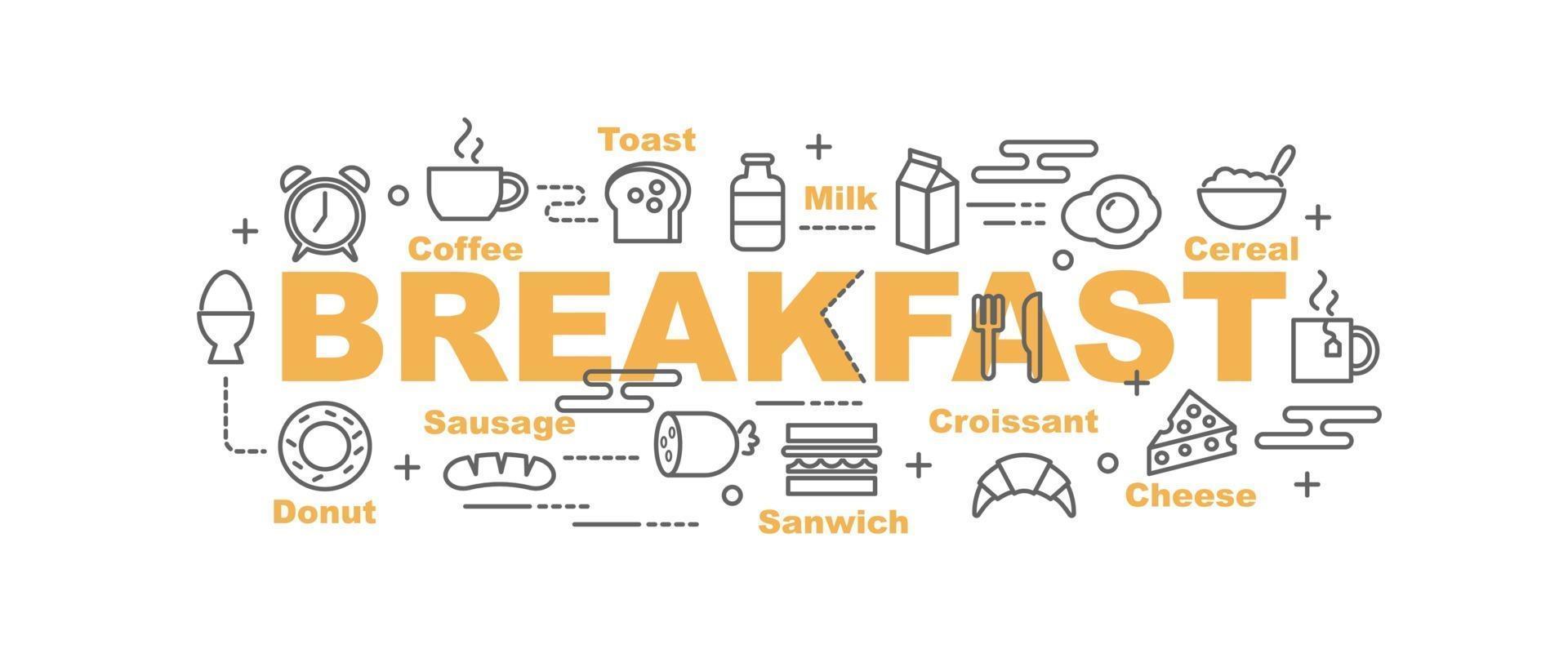 breakfast vector banner