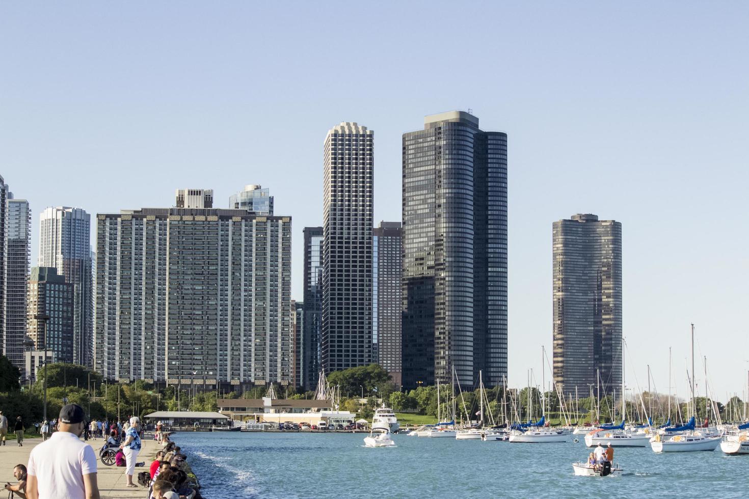 Chicago, Illinois 2016- Chicago skyline - lakeshore photo