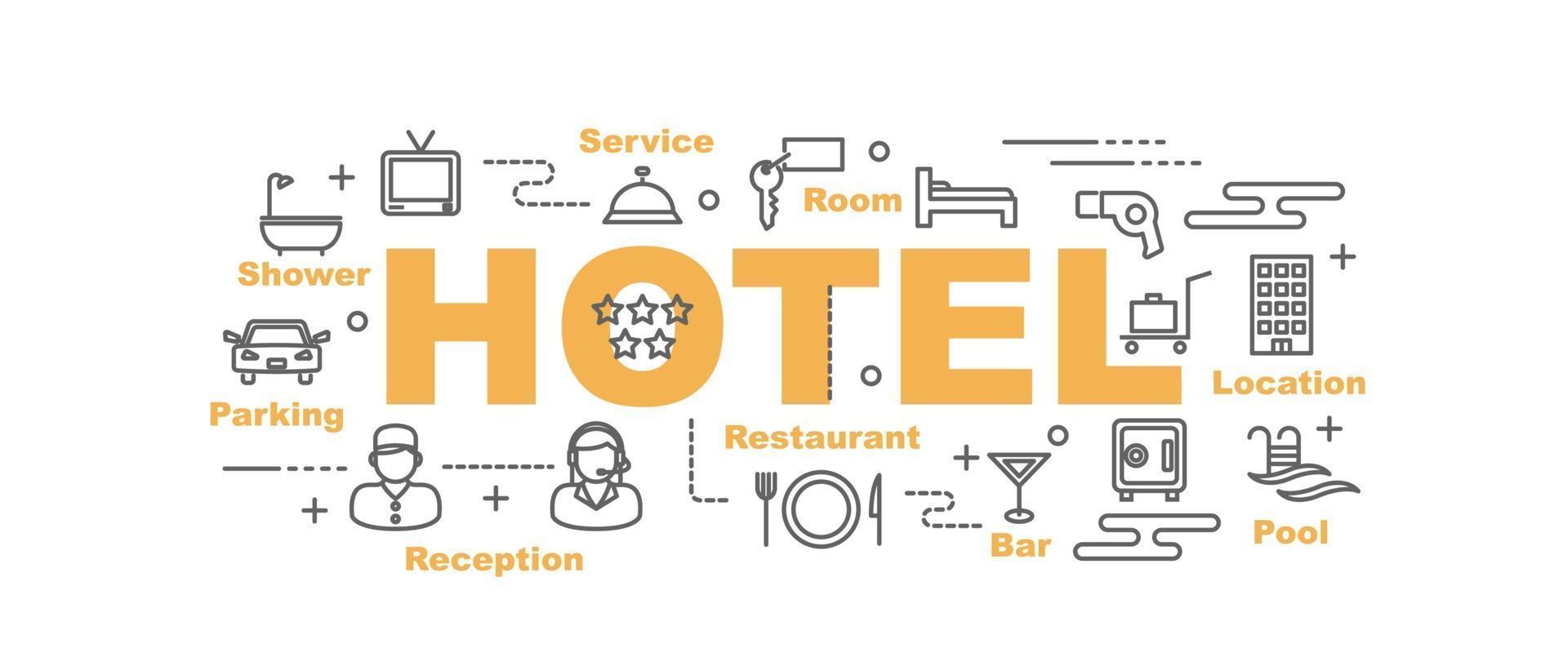 banner de vector de hotel