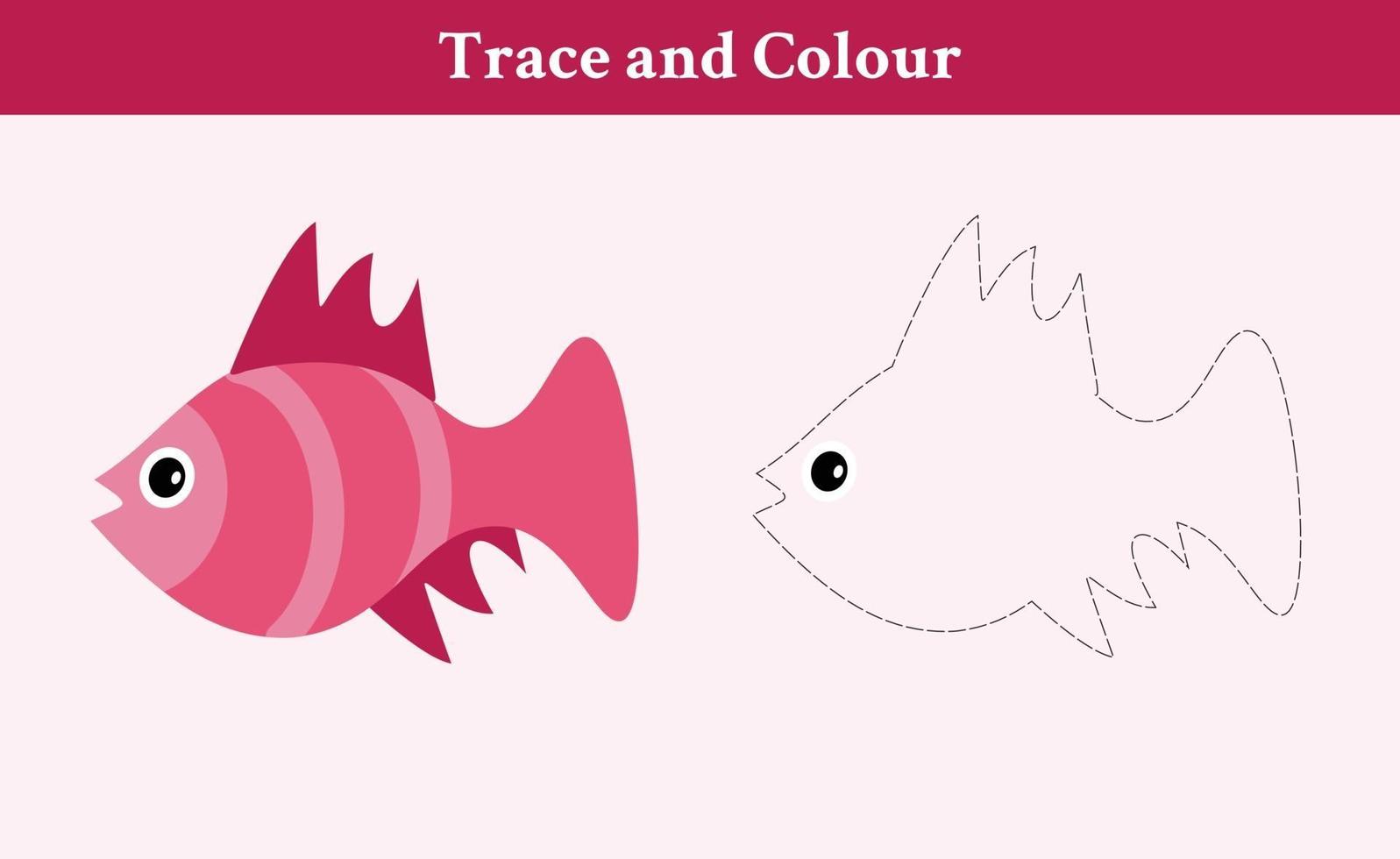 Trace and color fish free vector 2220331 vector art at vecteezy