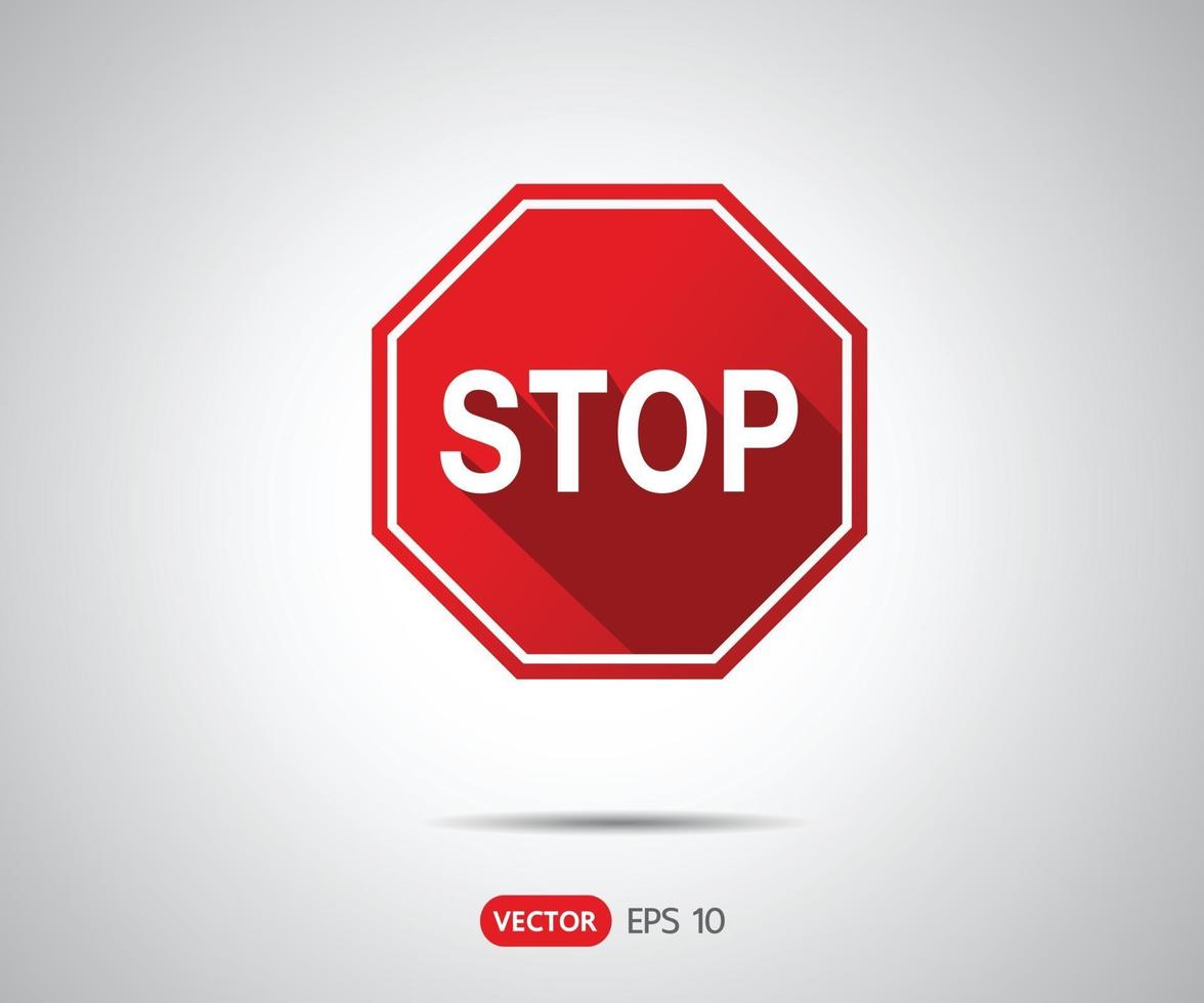 Traffic Stop Sign Icon, logo vector illustration