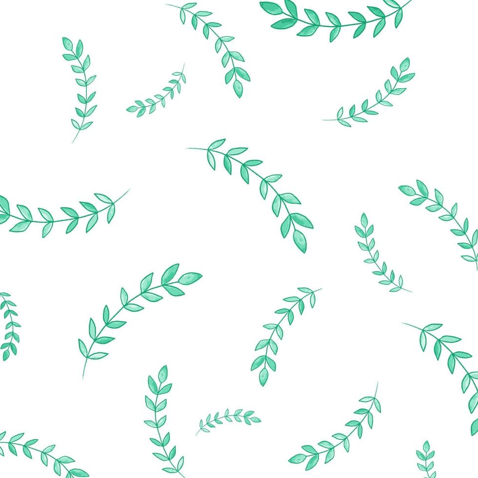 Pattern of tropical green leaves isolated on white background. Floral Design elements. wedding invitations, greeting cards, blogs, posters. vector - Illustration