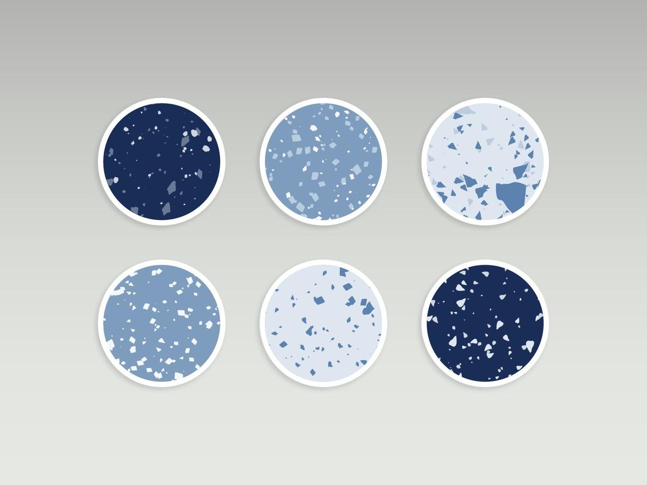 Terrazzo abstract icon set vector