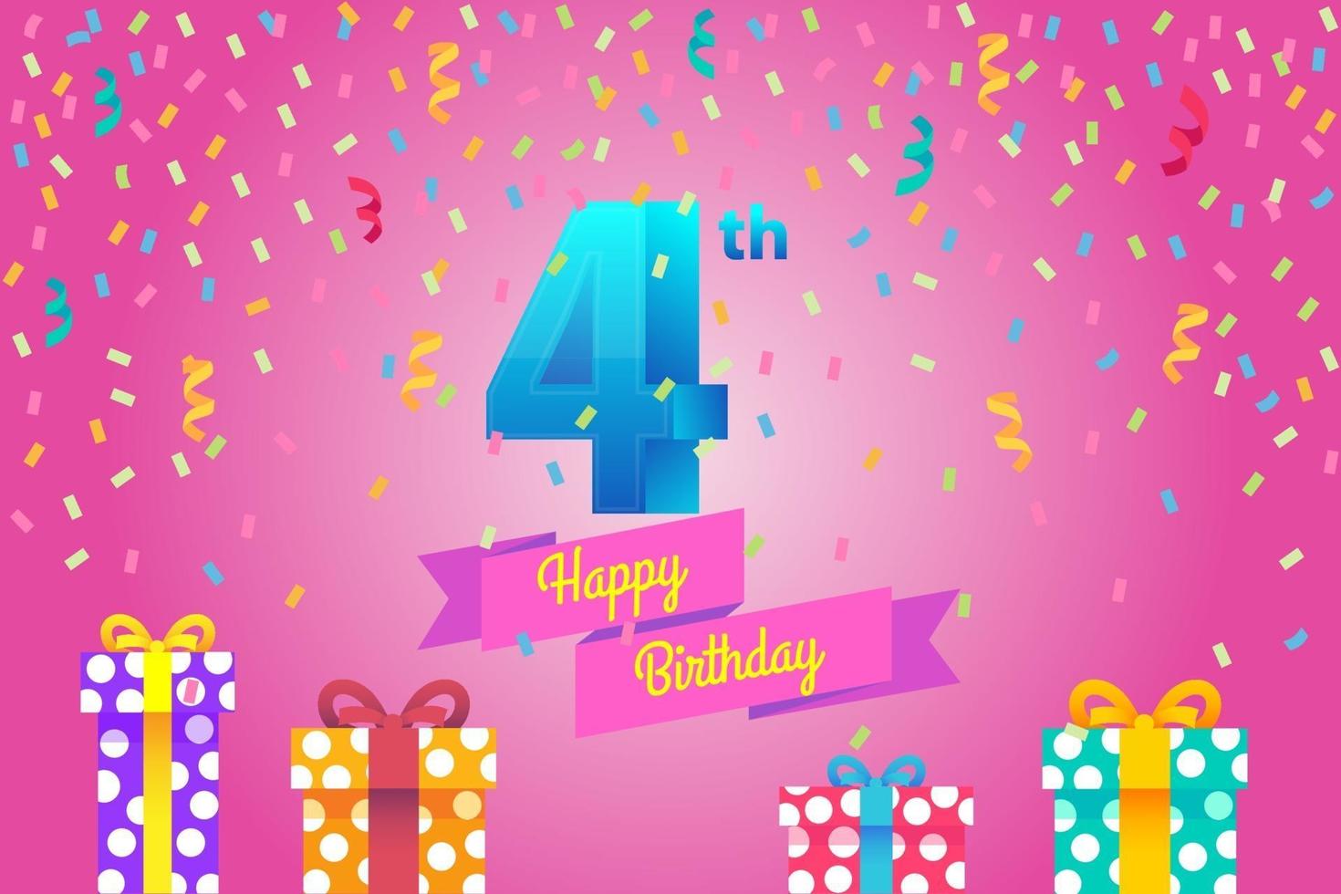Happy Birthday Template Design vector