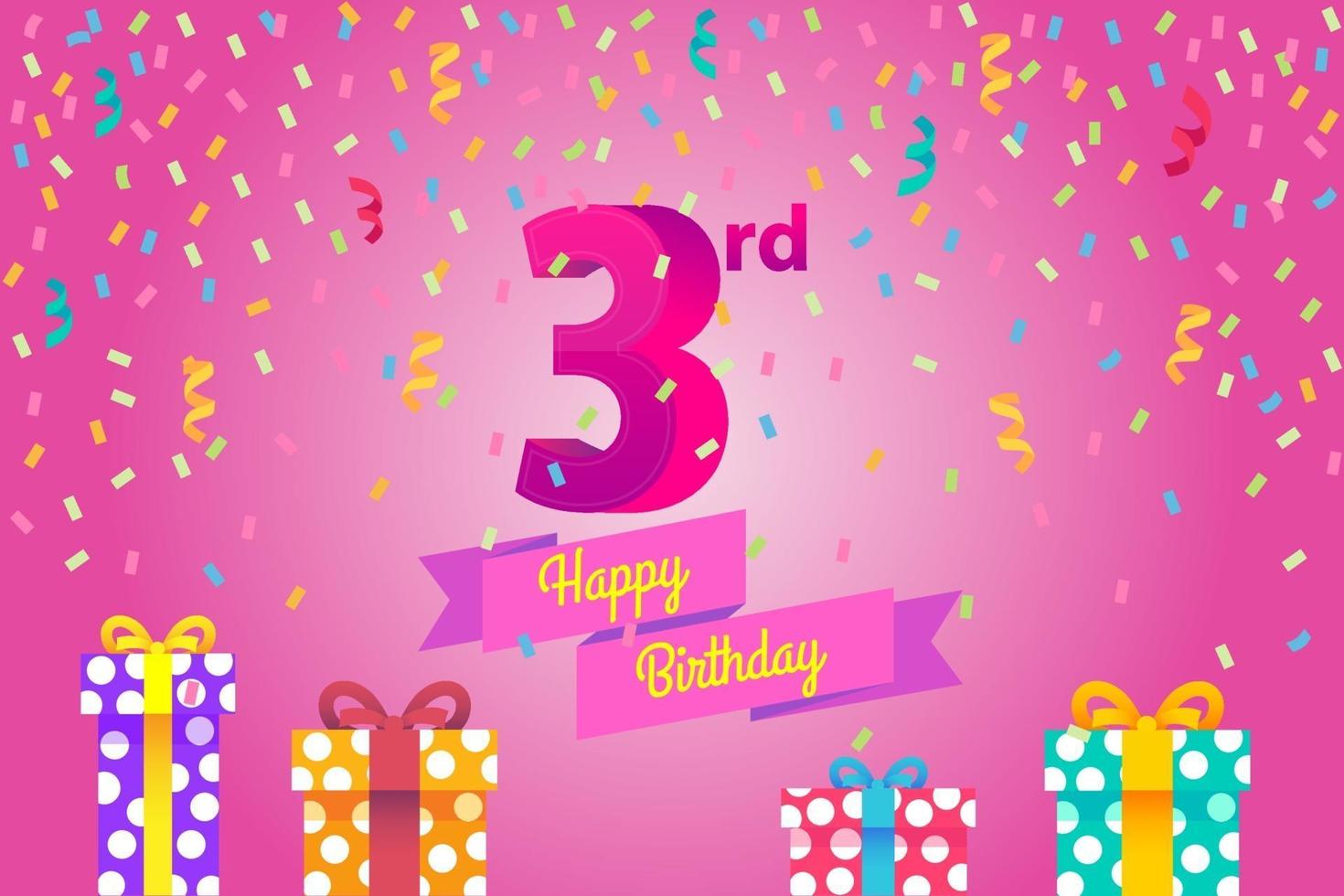 Happy Birthday Greeting Card vector