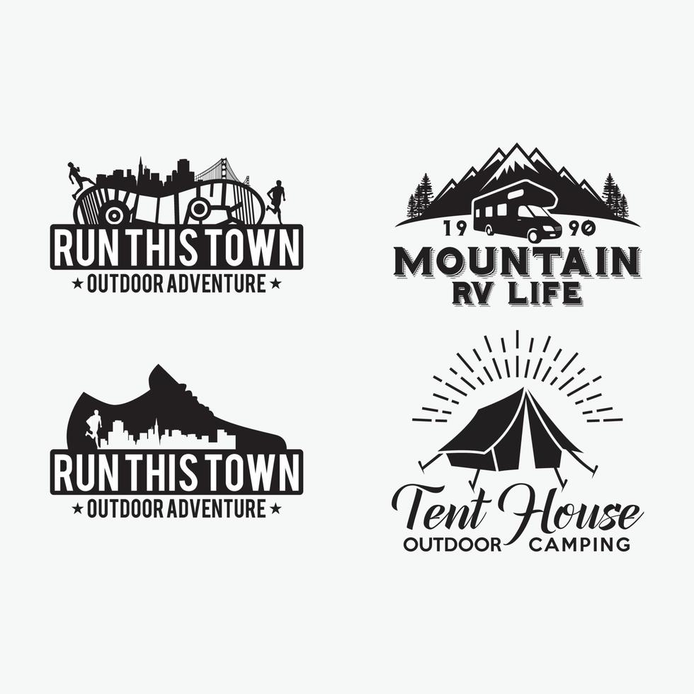 Adventure Badges and Logos, vector design templates