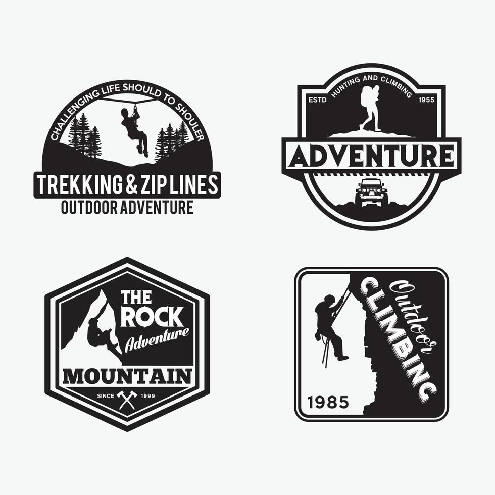 insignias de aventura logos plantillas de diseño vectorial vector