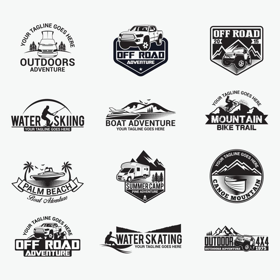 insignias de aventura logos plantillas de diseño vectorial vector