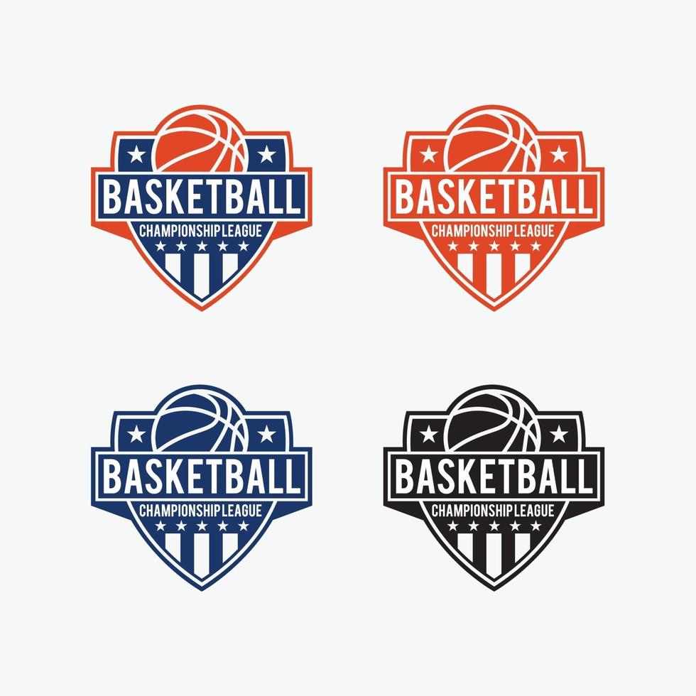 insignias de baloncesto logos conjunto de plantillas de diseño vectorial vector