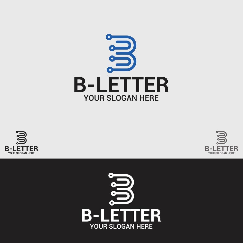 Plantilla de diseño de vector de logo de letra b