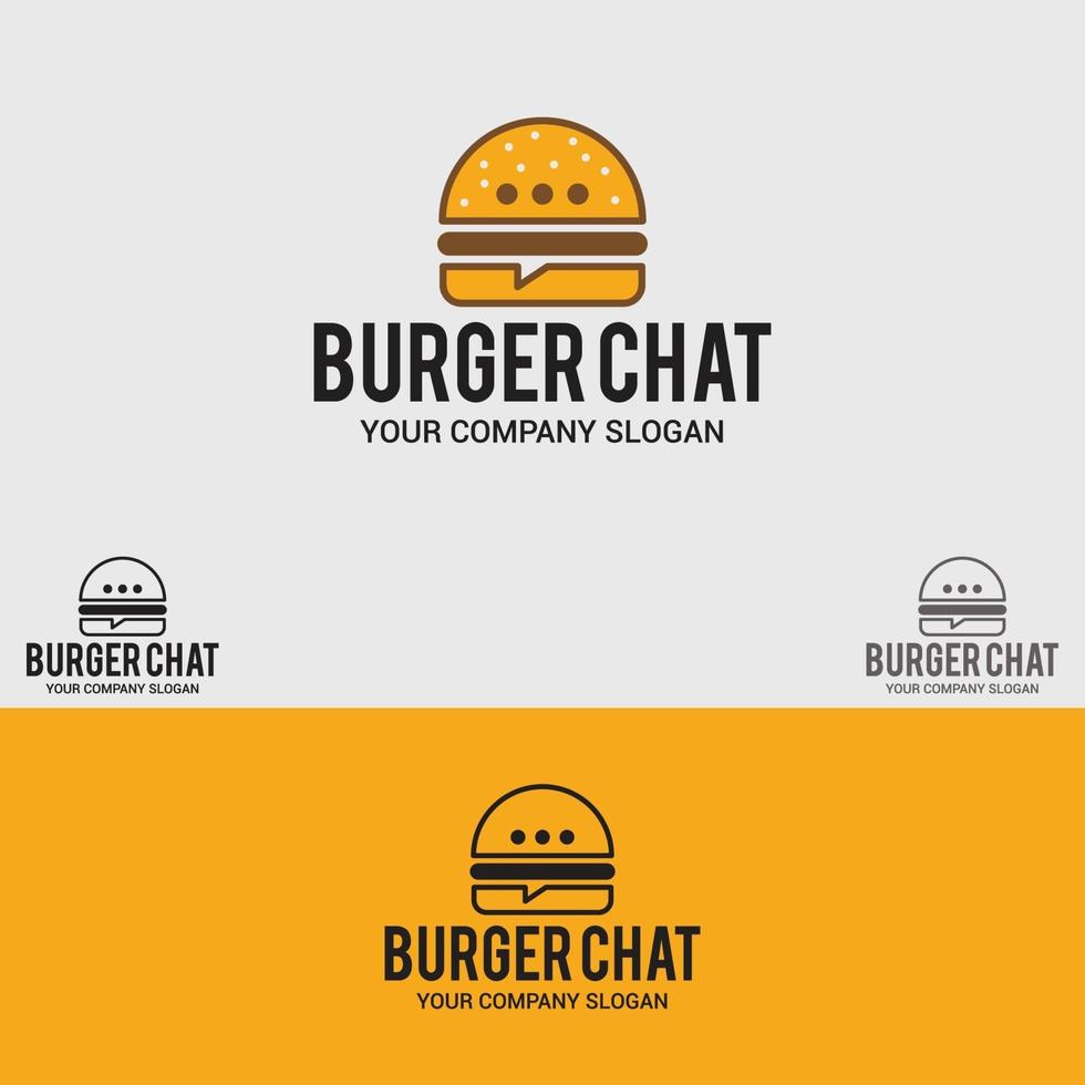 plantilla de diseño de vector de logotipo de hamburguesa