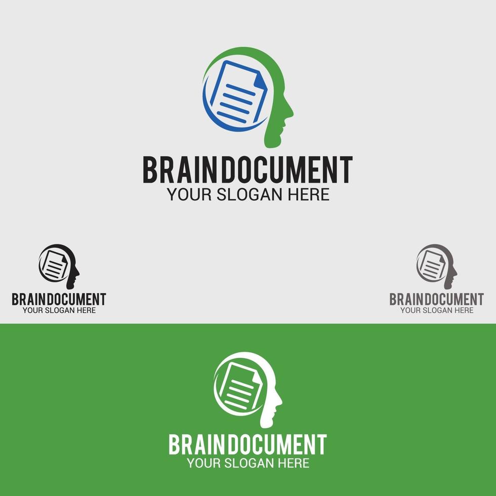 Document logo vector design template