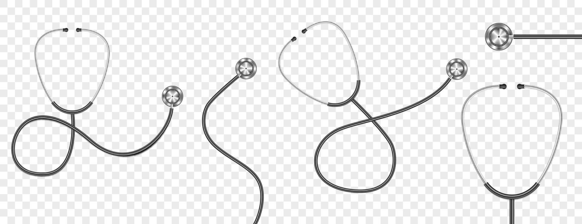 Realistic stethoscope isolated vector