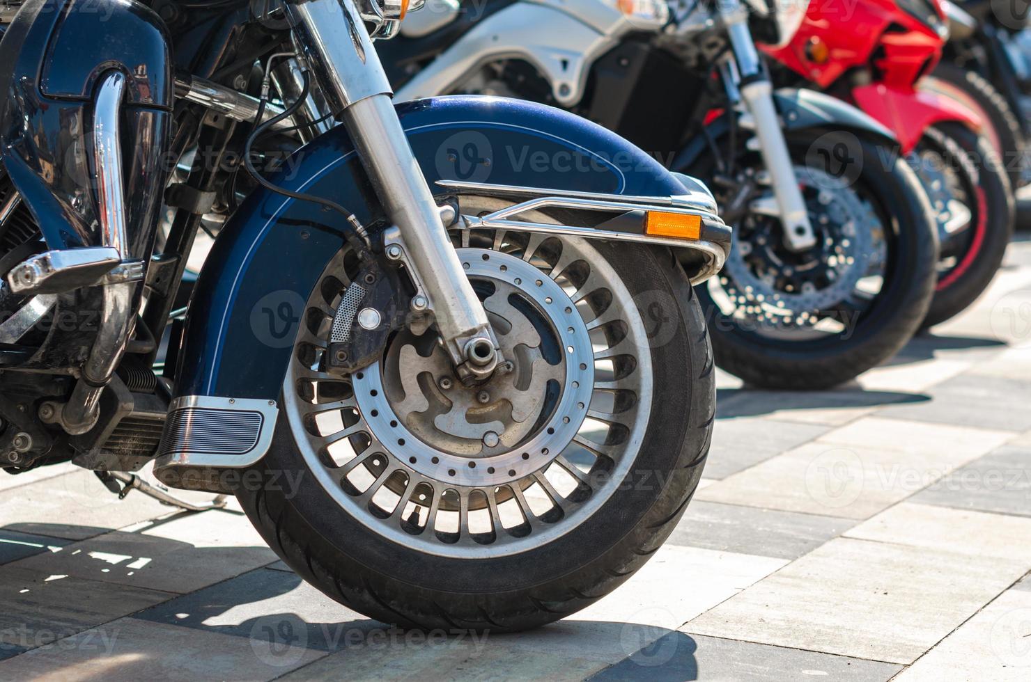 Chopper motorcycle wheels photo