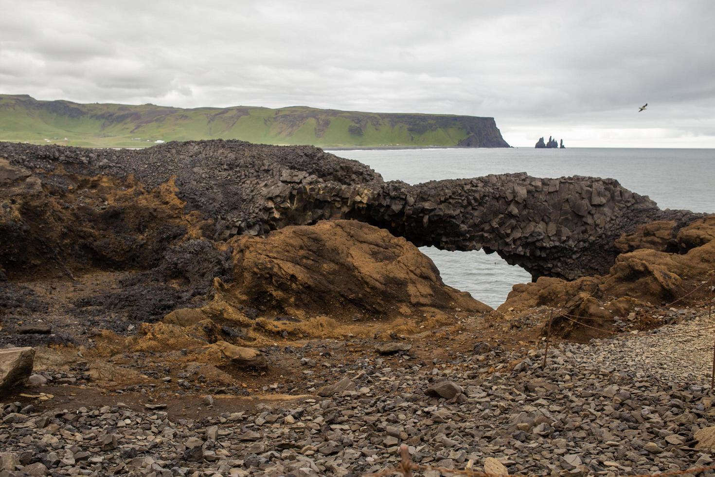 vista del fiordo islandés foto