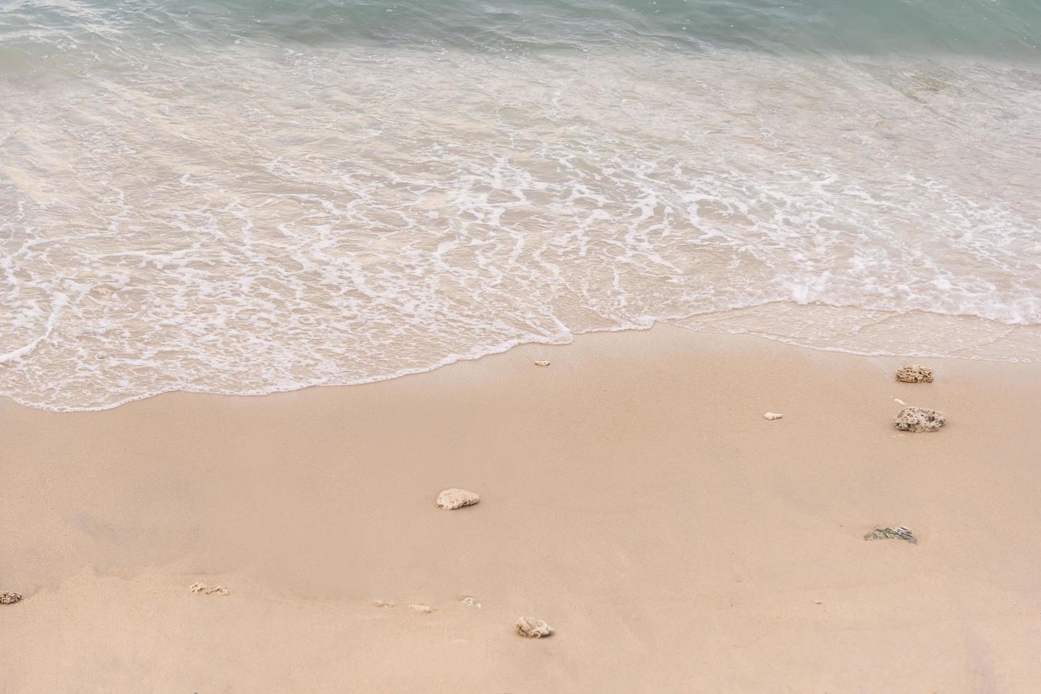 Soft waves on the beach photo