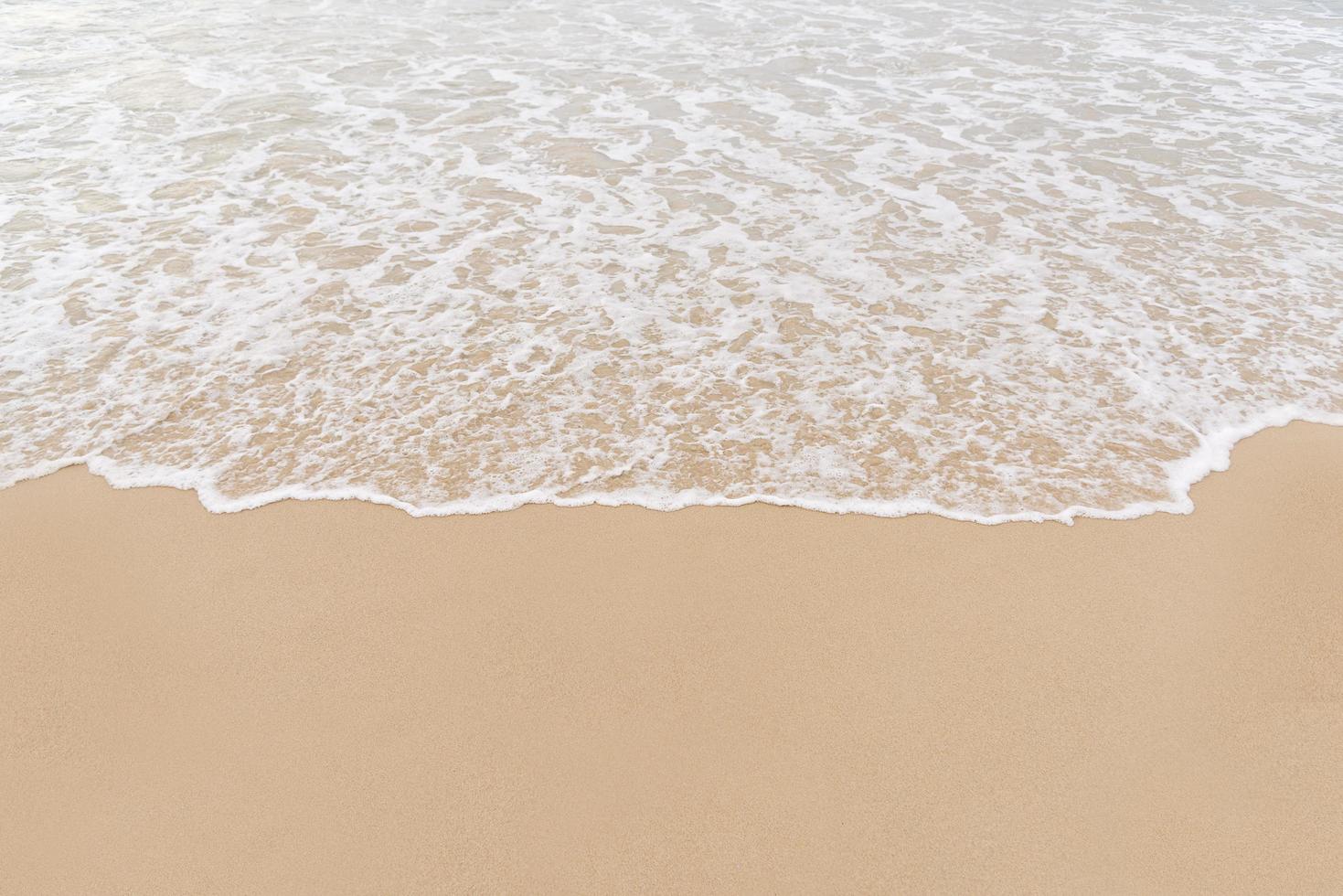 Soft waves on the beach photo