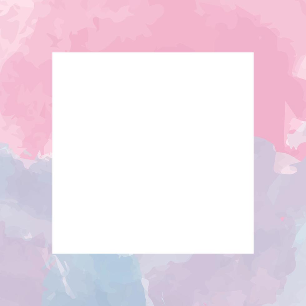 Watercolor pink frame vector