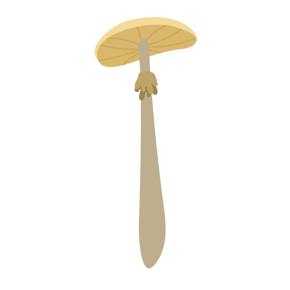 mushroom icon in cartoon style isolated on white background vector