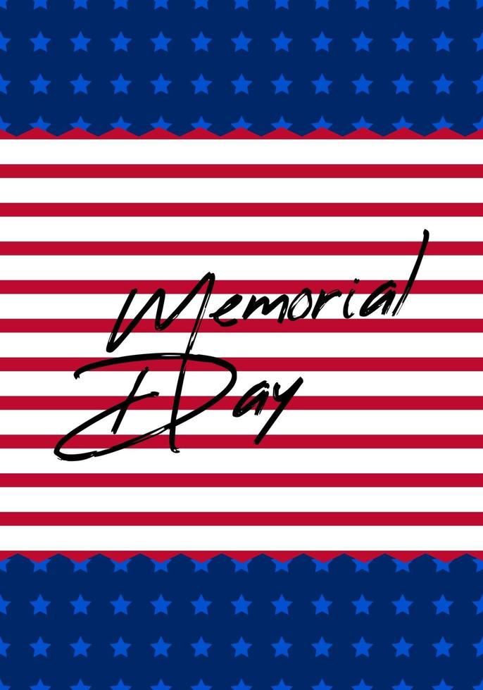 Vector Happy Memorial Day card