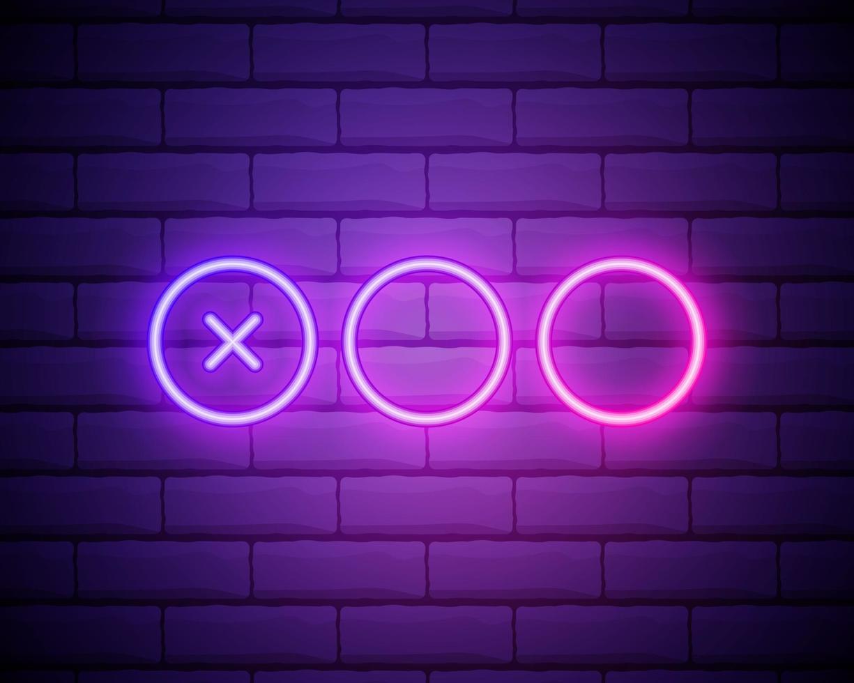 cross mark in neon style vector