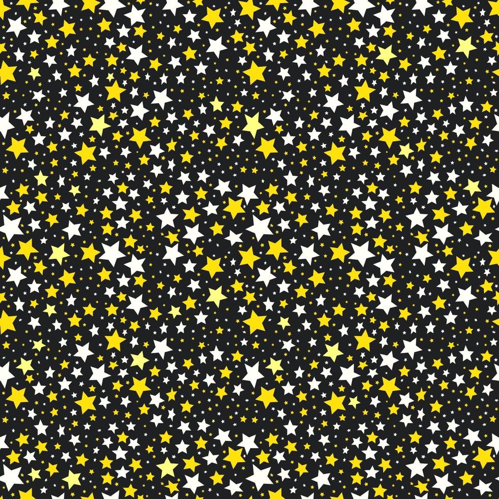 Seamless pattern of golden stars. Vector background