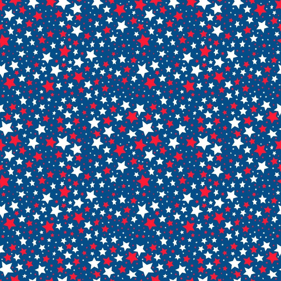 Seamless pattern of color stars vector