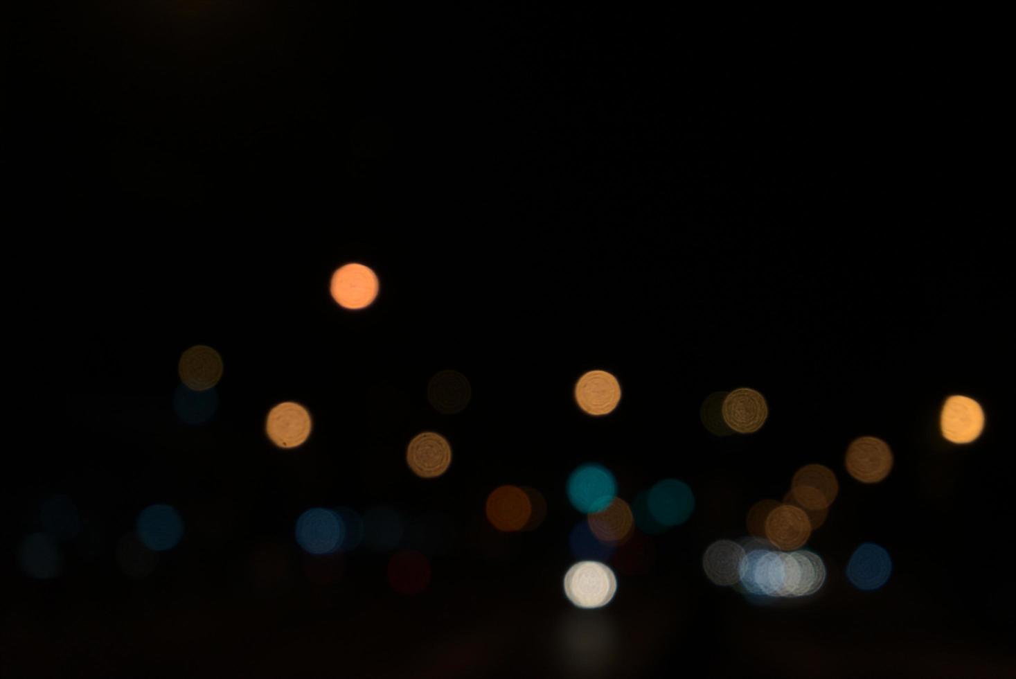 City night light bokeh vintage style photo