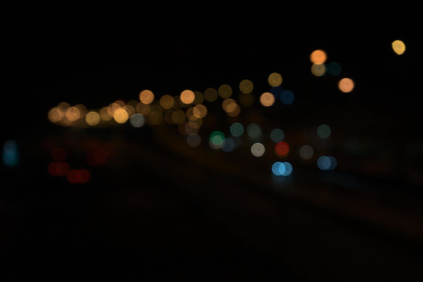 Bokeh, defocused in the city street abstract background photo