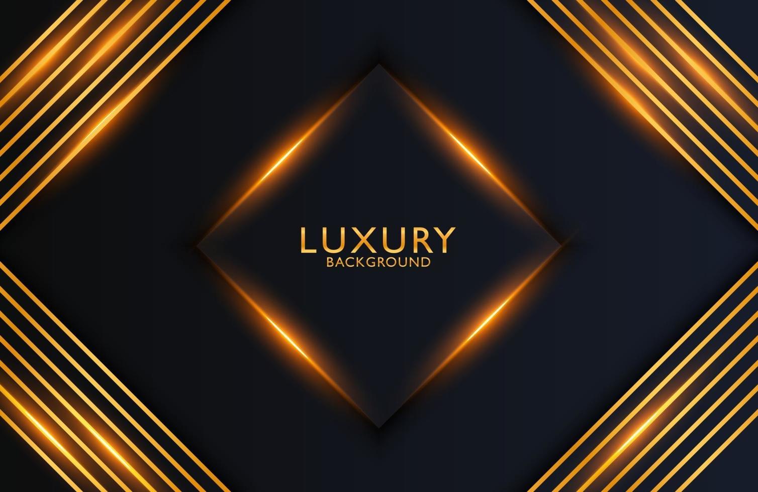 Luxury elegant background with gold lines composition and luster effect. Business presentation layout vector