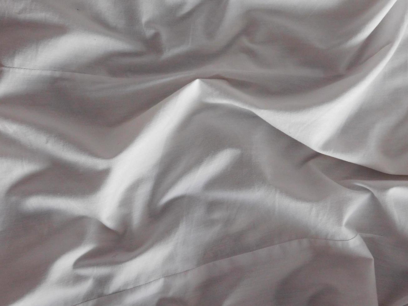 Detail of a white bed sheet photo
