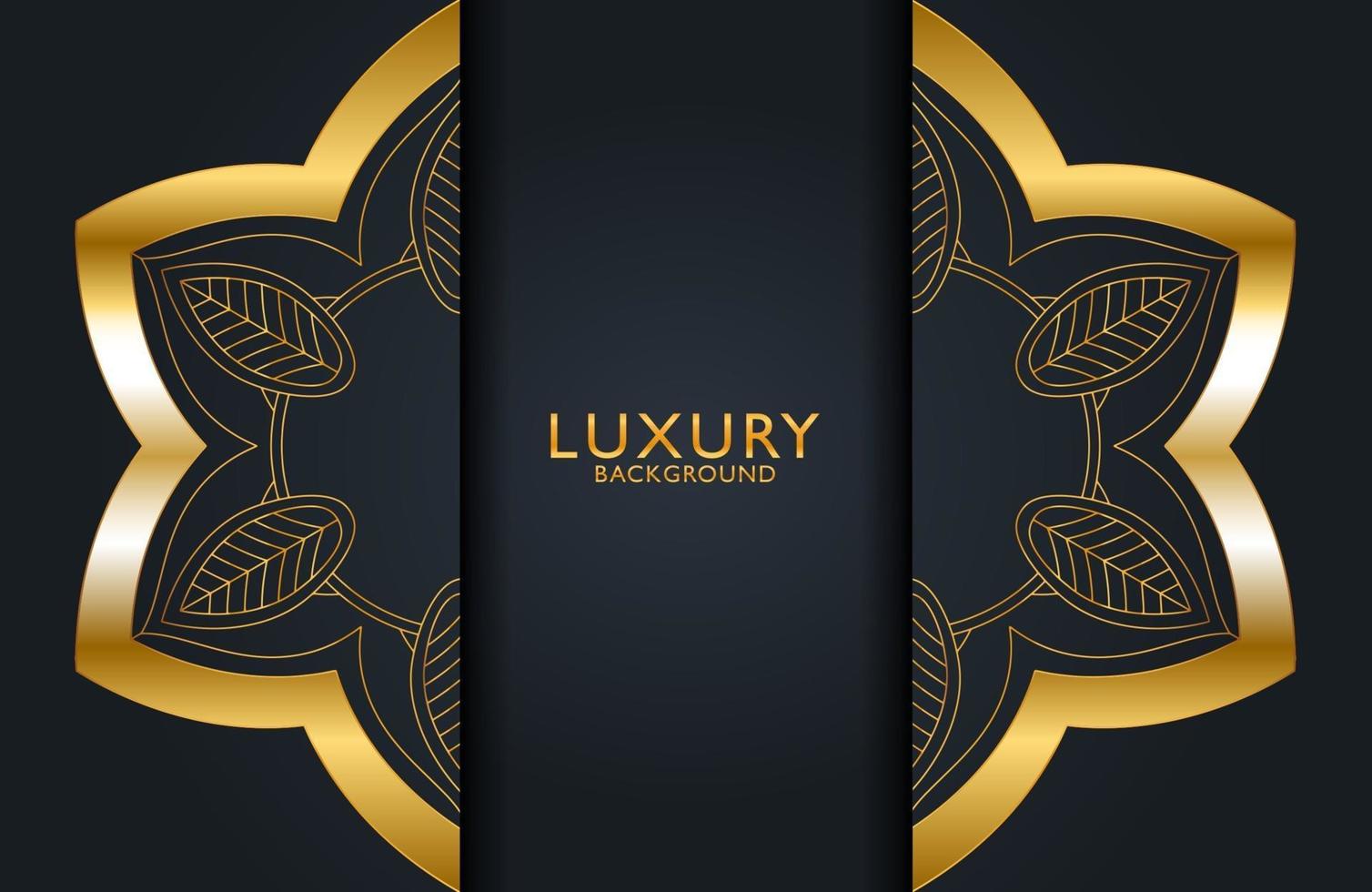 Luxury ornamental mandala design background in gold color. Graphic design element for invitation, cover, background. vector