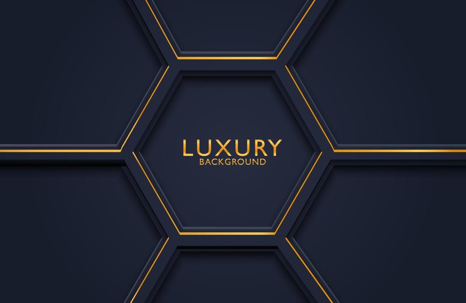 3d geometric luxury gold metal on dark background. Graphic design element for invitation, cover, background. vector