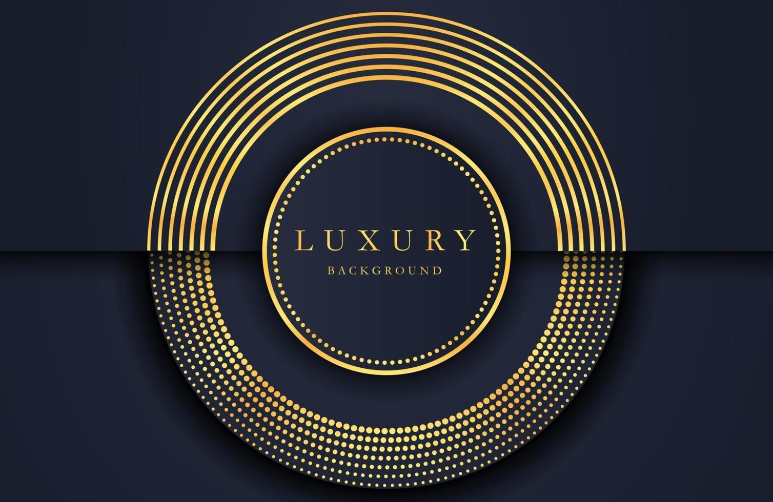 Luxury elegant background with golden element on dark black surface. Business presentation layout vector