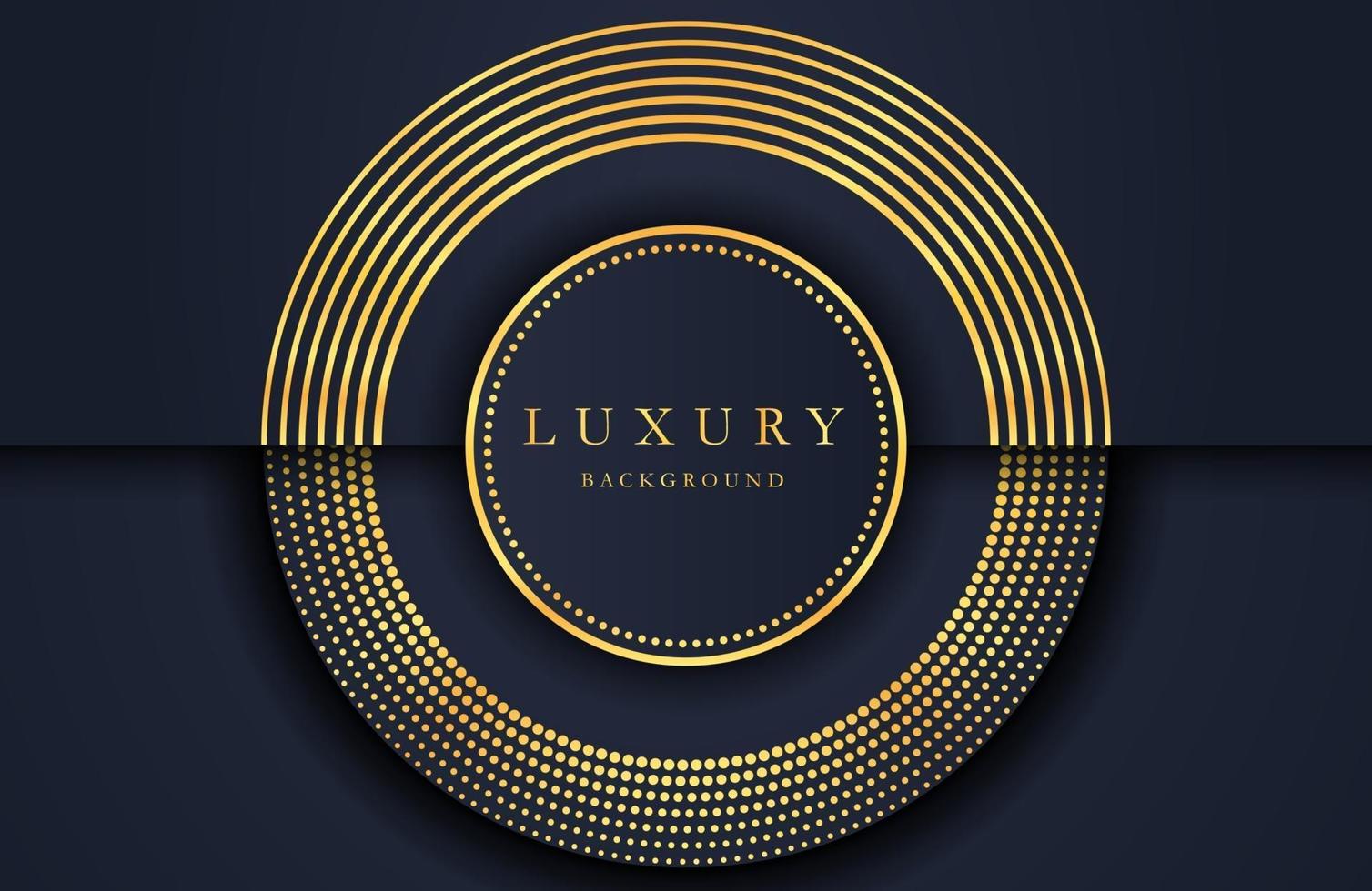 Luxury elegant background with golden element on dark black surface. Business presentation layout vector